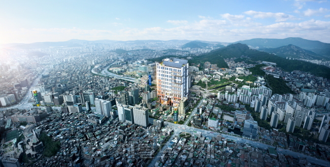 이대역 영타운 지웰 에스테이트 광역조감도.
