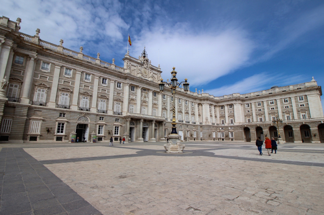 An exterior view of the Royal Palace of Madrid in Madrid, Spain. (Julie Jackson/The Korea Herald)