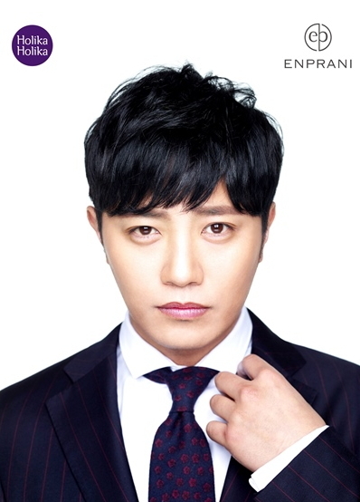Actor Jin Goo is featured in a promotional image for Enpriani’s brand Holika Holika. (Enprani)