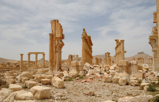A handout picture released by the official Syrian Arab News Agency on Wednesday shows a general view of the heritage site of Palmyra. (AFP-Yonhap)