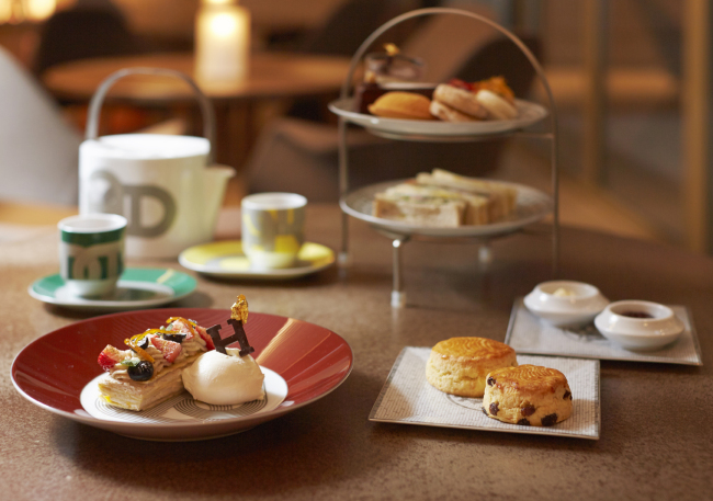 Afternoon tea set at Cafe Madang at Maison Hermes Dosan Park (Hermes Korea)