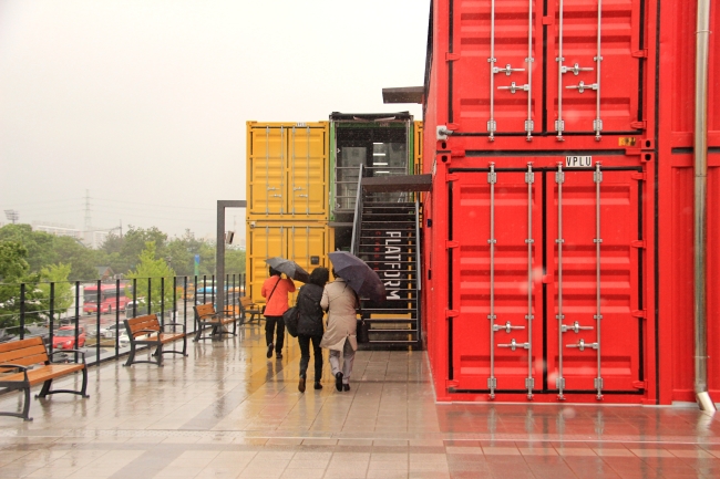 Exterior view of the new Platform Changdong 61 arts complex in Dobong-gu. (Julie Jackson/The Korea Herald)
