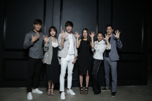 From left: Lee Jae-yoon, Seo Hyun-jin, Mun Jung-hyuk, Jeon Hye-bin, Ye Ji-won and Kim Ji-seok pose at the press conference of tvN drama series “Another Oh Hae-young.” (CJ E&M)