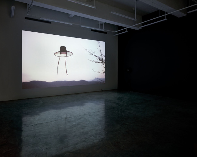 Installation view of 33-minute film “Night Fishing,” by Park Chan-kyong at Tina Kim Gallery (Jeremy Haik/Tina Kim Gallery)