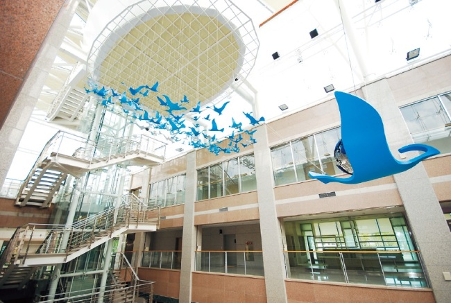 Art displayed at the International Peace Center Jeju