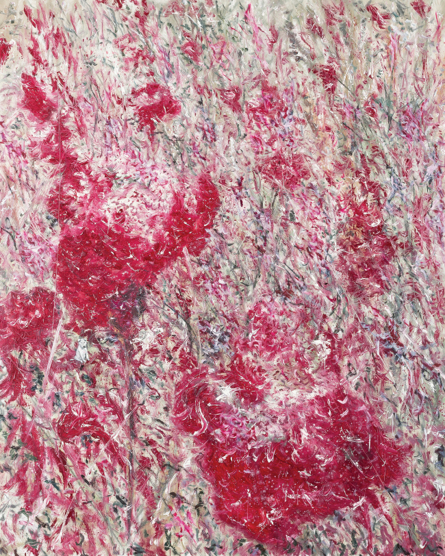 맨드라미, 린넨에 유채, 228×182㎝, 2015
[사진제공=PKM갤러리]
