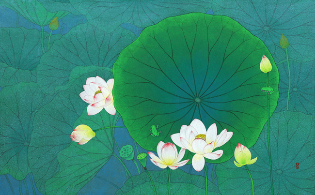然_蓮(연연), 72.7x116.8㎝, 장지에 채색, 2015  [사진제공=갤러리그림손]