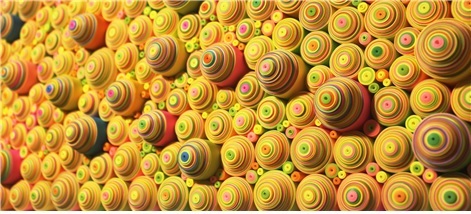 권봄이 ‘CirculationⅤ’, 100×30×7㎝, 종이, 2016  [사진제공=스페이스선]