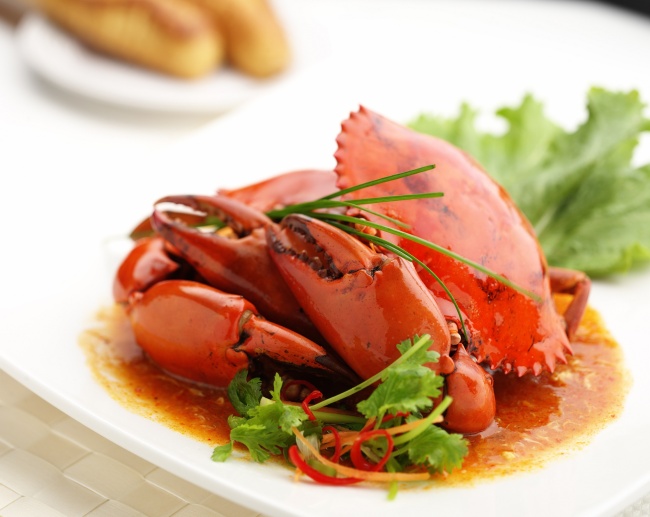 A dish of Singaporean chili crab (Orchard Hotel Singapore)