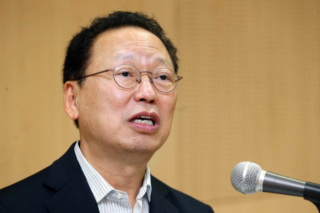 Seoul Philharmonic Orchestra CEO Choe Heung-sik speaks at a press conference held at the Sejong Center in Seoul on Wednesday. (Seoul Philharmonic Orchestra)