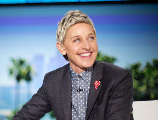 FILE - Host Ellen DeGeneres appears during a taping of “The Ellen DeGeneres Show,” in Burbank, California, on Feb.11. (AP-Yonhap)