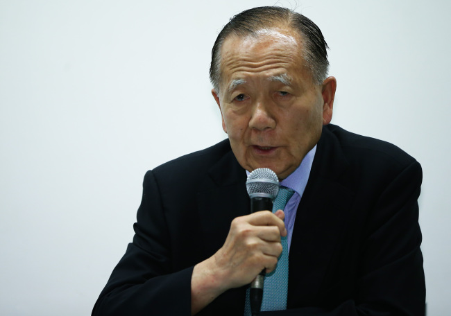 Busan International Film Festival’s chairman Kim Dong-ho speaks to reporters at a press conference in central Seoul on Thursday. (Yonhap)