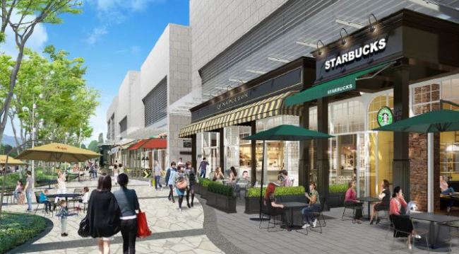 An outdoor dining street at Shinsegae Starfield (Shinsegae Group)