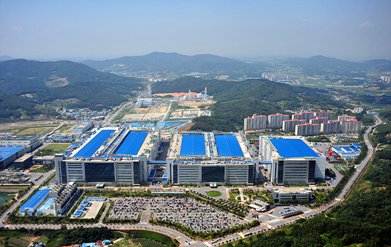 Samsung Display's manufacturing complex in Tangjeong-myeon, South Chungcheong Province.