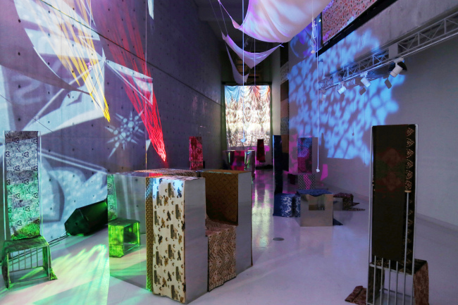 A light performance with batik images