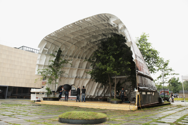 "Temp’L” by Shinslab Architecture on display in the courtyard of the MMCA in Seoul (Shinslab Architecture/MMCA)