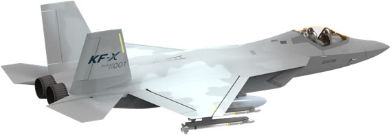 한국형전투기(KF-X) 모형도 [사진=한화테크윈 제공]