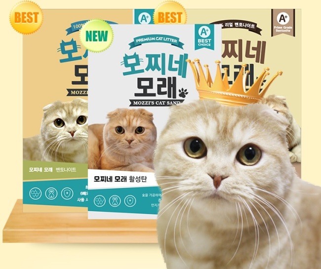 티몬이 지난해 5월 선보인 애완용품 PB 상품인 ‘모찌네모래’ [사진제공=티몬]