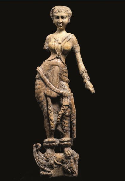 Goddess Standing on a Makara,“ 1st century (The National Museum of Korea)