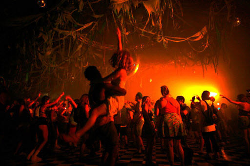 Revelers dance during the second day of the Panorama Music Festival on Randall’s Island in New York on Saturday. (AFP-Yonhap)