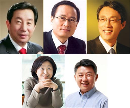 [사진=(윗줄 왼쪽부터) 김성태(새누리당)ㆍ홍영표(더불어민주당)ㆍ김성식(국민의당) 의원, (아랫줄 왼쪽부터) 심상정(정의당)ㆍ장석춘(새누리당) 의원.]