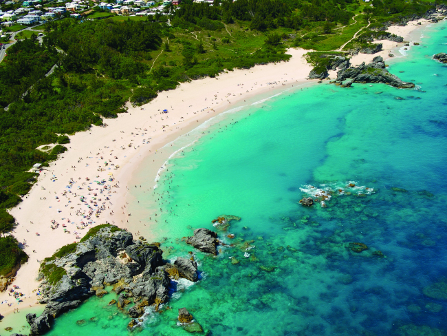 Bermuda's Horseshoe Bay, where gorgeous stretches of sand really do shimmer pinkly under the sun. (Bermuda Tourism Authority/TNS)