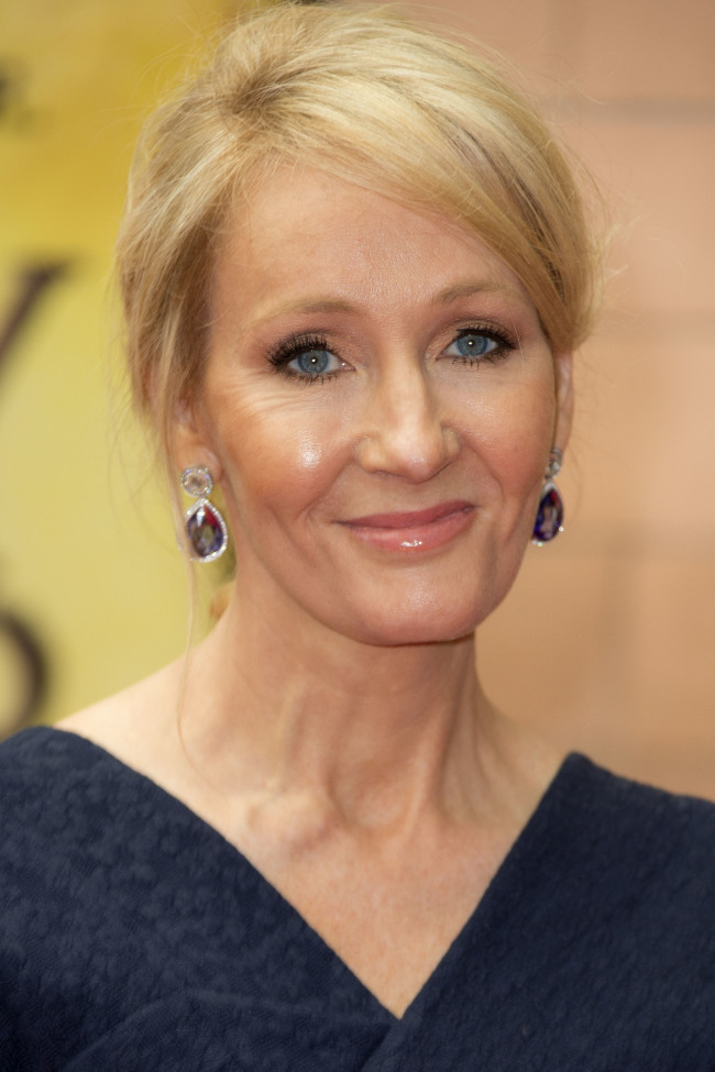 JK Rowling arrives at the Palace Theatre in London, Saturday. (Yonhap)