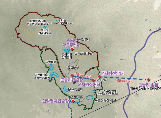 ▶대관령 산악관광단지 개발 계획도