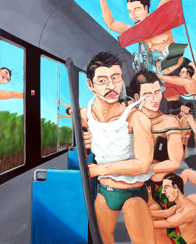 김정인, 육탄전, 162.2×130.3㎝, 캔버스에 유채, 2016
[사진제공=갤러리엘르]