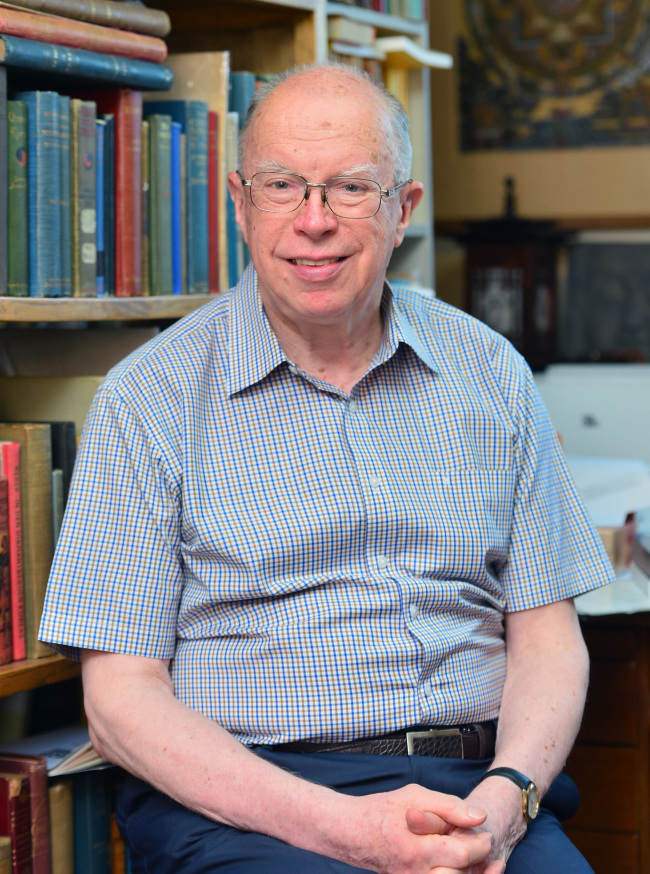 Brother Anthony at his study in Sinchon, Seoul on June 17 (The Korea Herald/Yoon Byung-chan)