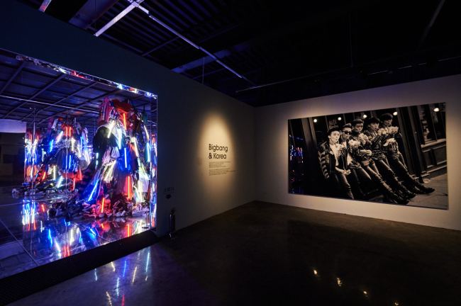 "Big Bang Exhibition A to Z,” located at S-Factory in Seongsu-dong, displays photos, videos and installation art celebrating the group’s past decade. (YG Entertainment)