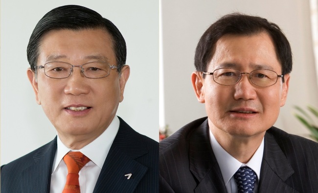 Park Sam-koo (left) and Park Chan-koo