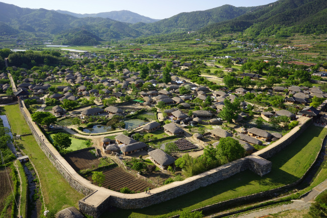 Aerial view of Naganeupseong Folk Village (Suncheon City Government)
