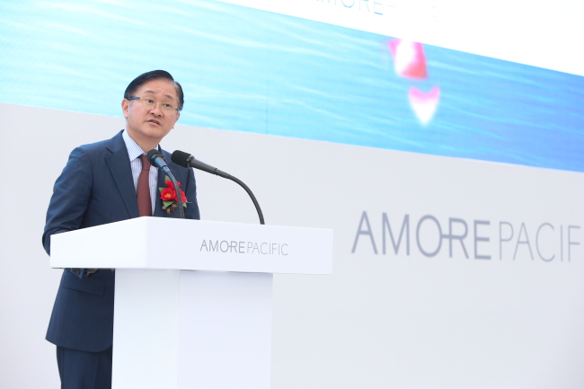 AmorePacific chairman Suh Kyoung-bae attends the company's 70th anniversary. AmorePacific