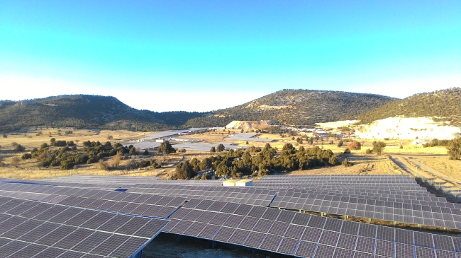 A solar power plant that Hanwha Q Cells is building in Burdur, Turkey.