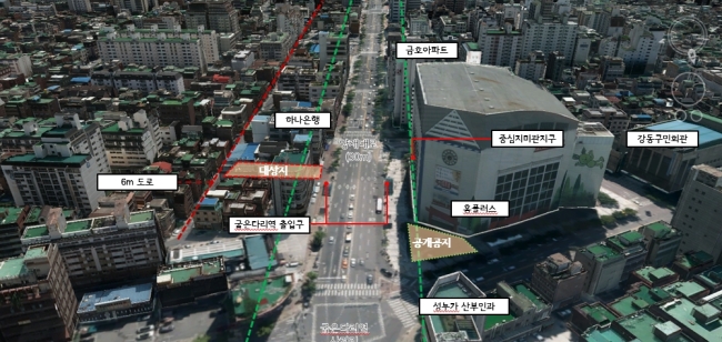 명일동 관광호텔 위치도. [자료제공=서울시]