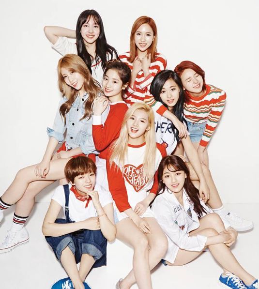 Nine-member K-pop girl group Twice (Official Facebook)
