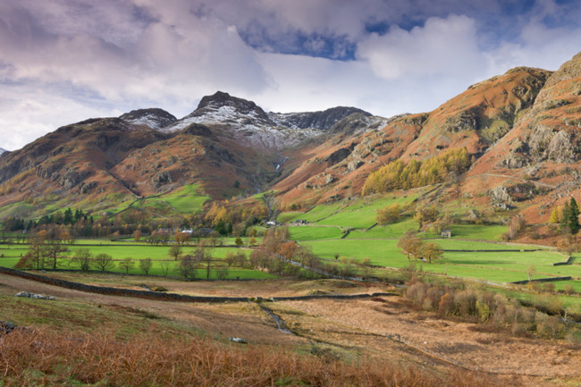 Langdale Pikes mountain range is one of the features of the Lake District National Park. (Adam Burton/VisitBritain)