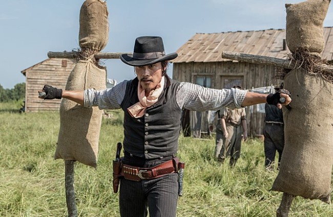 Actor Lee Byung-hun in a scene from “The Magnificent Seven” (MGM/Columbia Pictures)