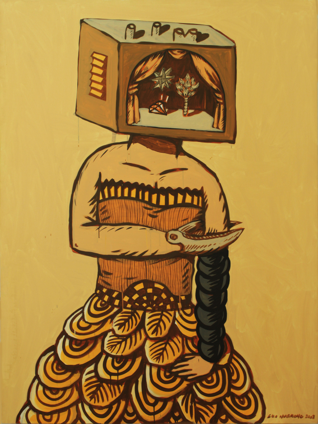 Eko Nugroho, Couple Series 2, Acrylic on canvas, 150ⅹ200㎝, 2008 ⓒSongEun Art and Cultural Foundation and the Artist