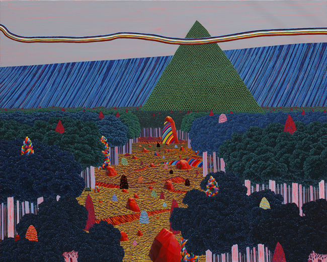안두진, 분리되는 돌, 181.8x227.3cm, Oil and acrylic on canvas, 2016. [사진제공=이화익갤러리]