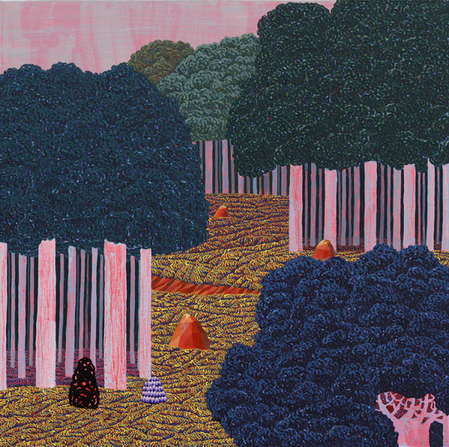 안두진, 거기, 70x70cm, Oil and acrylic on canvas, 2016. [사진제공=이화익갤러리]