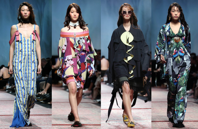 A view of the “Big Park” fashion collection that was shown on Oct. 18 during 2017 S/S HERA Seoul Fashion Week held at Dongdaemun Design Plaza in Seoul (Yonhap)