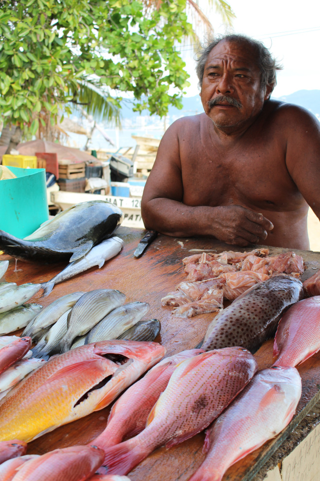 A fisherman on Playa Las Hamancas, near the cruise ship port, offers chefs (home and professional) the day's catch fresh from the sea. (Chicago Tribune/TNS)