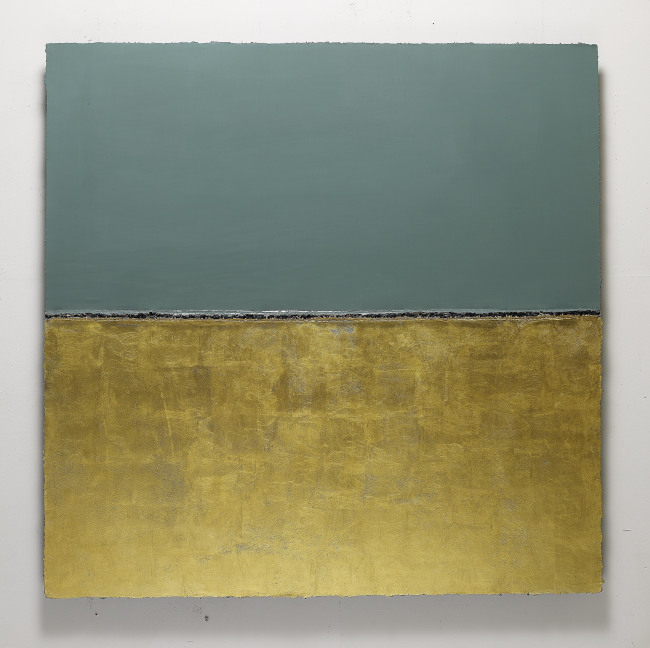 허명욱,무제,금속 위에 옻칠, 금박, 120x120cm, 2016. [사진제공=갤러리 아라리오 서울]
