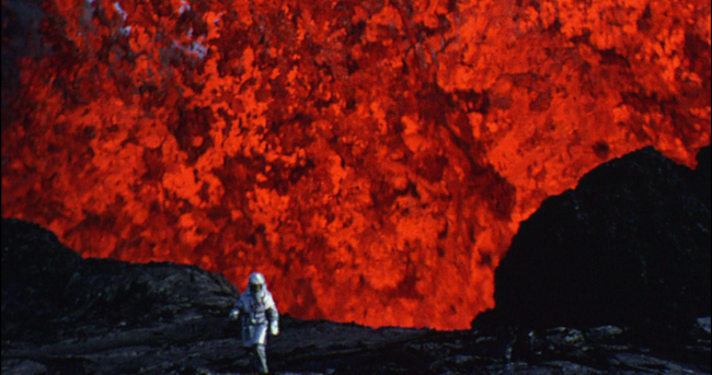 This image released by Netflix shows a scene from the documentary, “Into the Inferno,” written and directed by Werner Herzog. The film explores active volcanoes around the world. (Yonhap-AP)