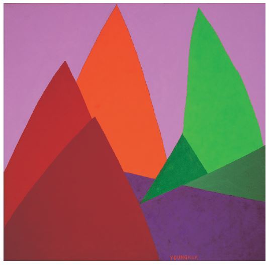 유영국, 〈작품〉, 1989, 캔버스에 유채, 135x135cm, 서울미술관 소장