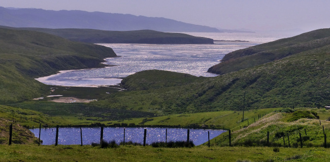 Looking across historic ranchlands on Point Reyes in California to Drakes Estero, an inland arm of Drakes Bay, where Sir Francis Drake is believed to have anchored in his 16th century explorations of this coast. (The Seattle Times/TNS)
