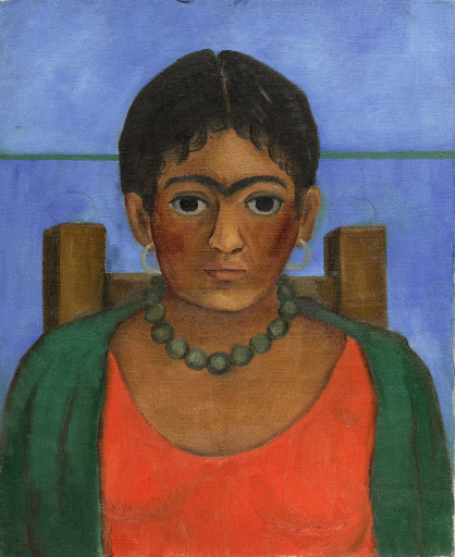 This undated image provided by Sotheby’s shows a rediscovered painting by Frida Kahlo that is going to auction on Nov. 22 in New York. (AP-Yonhap)