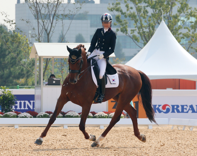 Chung Yoo-ra, the horseback rider daughter of Choi Soon-sil, President Park Geun-hye’s longtime friend (Yonhap)